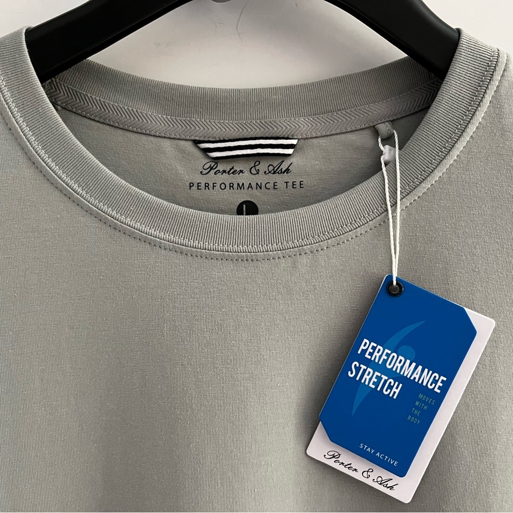 Porter & Ash 95% Cotton 4-way Stretch Short Sleeve Crew Neck Casual Top/Tshirt - Picture 3 of 9